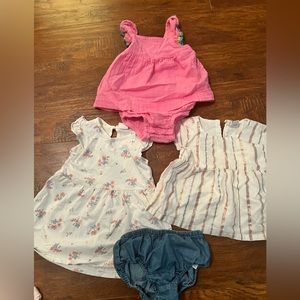 Three little girl dresses